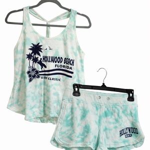 Ocean Drive Mint Tie-Dye Lounge Set